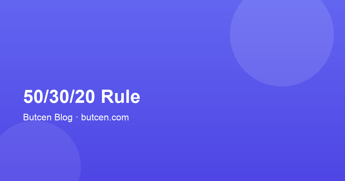 50/30/20 Budget Rule: How to Split Your Income
