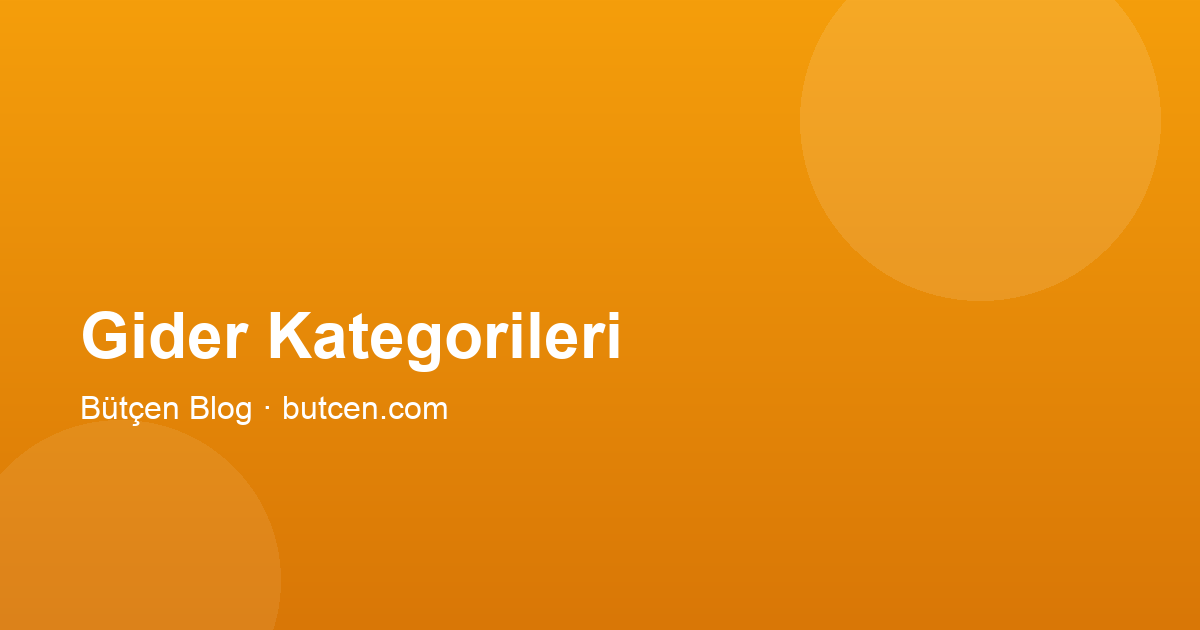Giderleri Kategorize Etmenin Önemi: Harcama Analizi Rehberi